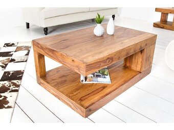 Masivní konferenční stolek - palisandr 90x60cm - 2