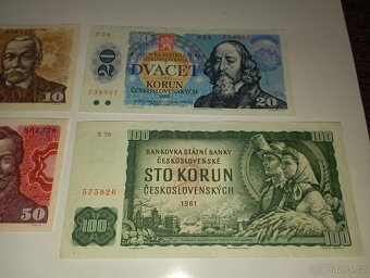 BANKOVKY 80. LÉTA, 4 RŮZNÉ NOMINÁLY - 2