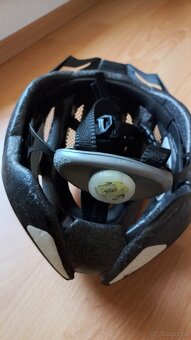 Cyklistická helma Junior - červeno bílo šedá vel.SP-KID - 2