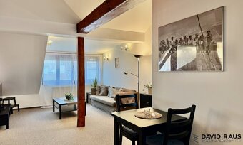 Pronájem zařízeného podkrovního bytu 1+kk (61m²), ul. Gorkéh - 2