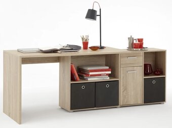 Psací stůl s regálem Lex, dub sonoma - 2