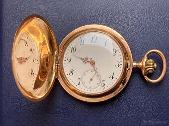 Zlaté 14-karátové kapesní hodinky Teutonia Glashütte - 2