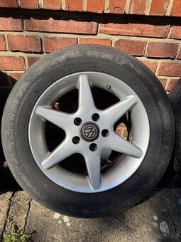 Alu kola r15, 5x112 + letní pneu 205/65 R15 - 2
