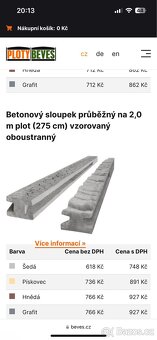 Prodám betonové sloupky a desky - 2