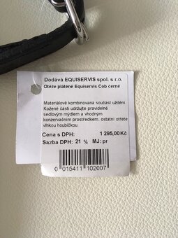 Otěže plátěné COB černé - 2