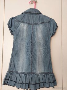 Dívčí džínové šaty - vel.110 - 2