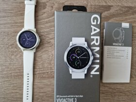 Prodám Garmin Vivoactive 3, bílé/stříbrné, komplet balení - 2