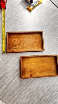 Servírovací tácy, dřevo - 27 x 15 cm - 2