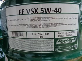 motorový olej 5W40 sud 60 litrů - 2