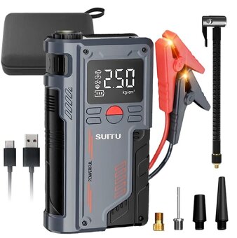 Startovací zařízení Booster Kompresor Jump Starter Air Pump - 2
