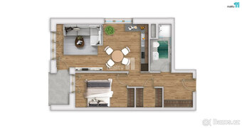 Prodej bytu v osobním vlastnictví 2+kk, 60 m2 Liberec, ul. T - 2
