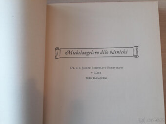 Michelangelo - Titan a člověk, Výbor díla (vyd. 1941) - 2