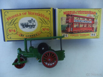 YESTERYEAR,Y4 Sentinel,Y5 London Tramcar a Y11 Aveling - 2