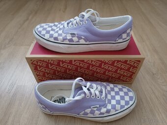 Tenisky Vans Era, dámské, bílá+fialová, na zavazování, vel. - 2