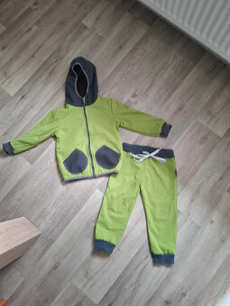 Podzimní handmade softshell souprava Šijeme srdcem 98/104 - 2