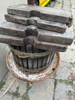 PH. Mayfarth Wien - historický lis na hrozny, ovoce - 2