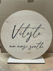 Uvítací cedule ,,Vítejte na naší svatbě´´ - 2