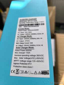 Solární invertor, měnič 4500w 24v - 2