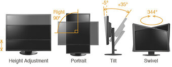 EIzo LCD FlexScan EV2336W maximalne polohovatelny - 2