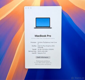 MacBook Pro 2019/16GB RAM/Intel i7/512GB SSD/Záruka - 2