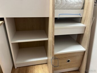 Dětská vyvýšená postel se stolem - 90x200 - 2