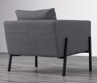 Křeslo IKEA KOARP potah Gunnared šedá, robustní a stabilní - 2