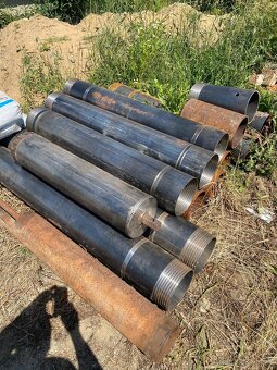 Spirálové vrtáky, pažnice na studny nové, vrtná souprava - 2