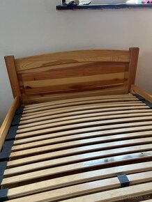 Masivní postel 90x200 + nová matrace - 2