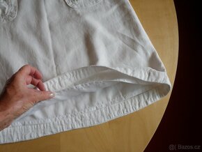 bílá lněná značková sukně - vel. 36 - 2