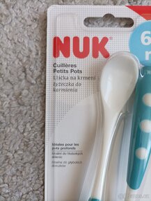 Dětské lžičky na krmení, zn. NUK , 2 kusy, modrá, nová - 2
