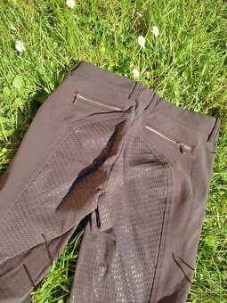 Hnědé rajtky Equiline grip sed - 2