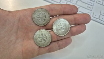 3 stříbrné pětikoruny - 2