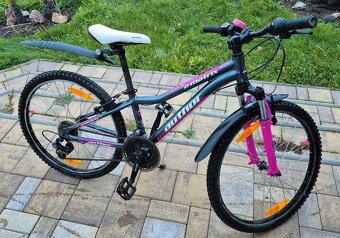 Dětské horské kolo Author A-Matrix 24" - šedá s růžovou - 2