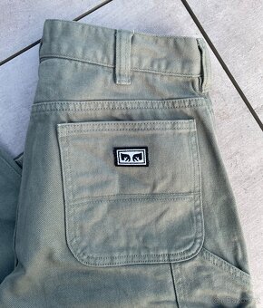 OBEY Carpenter Jeans Green Kalhoty Džíny - 2