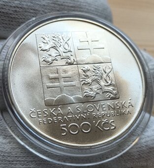 Stříbrná pamětní mince 500kčs Československý Tenis 1993 Top - 2