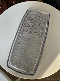 Alexandritové sklo TÁC/PODNOS, těžítko s bublinkama - 2