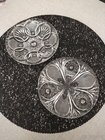 Křišťálový broušený talíř 2ks - 2