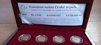 Sada čtyř zlatých medailí památná místa České republiky - 2