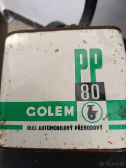 Stará plechovice od oleje GOLEM - 2