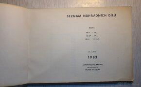 Škoda 105 120 seznam náhradních dílů 1983 - 2