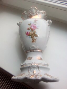 STAROŽITNÁ PORCELÁNOVÁ VÁZA - VYSOKÁ - 35cm - 2