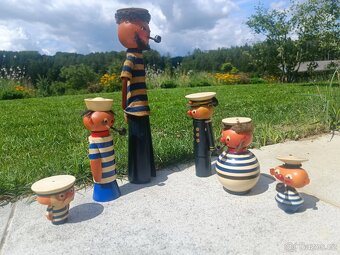 Staré retro dřevěné figurky (dekorace - hračka) - 2