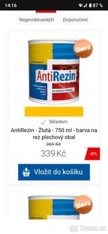 Barva antirezin  akvametal modrá a žlutá - 2
