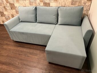 Rozkládací 3místná pohovka s lenoškou - 2