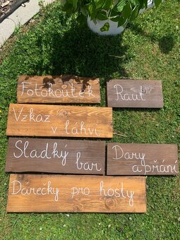 Svatební dekorace prkýnka - 2