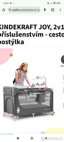Cestovní postýlka Kinderkraft s velkým příslušenství - 2