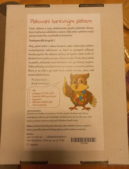 Tvoření z písku -barevný písek+šablona+obaly - 2