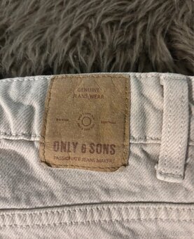 only & sons edge straight fit jeans in off white - 2