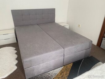 Boxspring postel 160×200 + 2 úložné prostory - 2