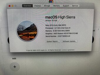 Apple iMac mid 2011 i5, 21,5" - 2